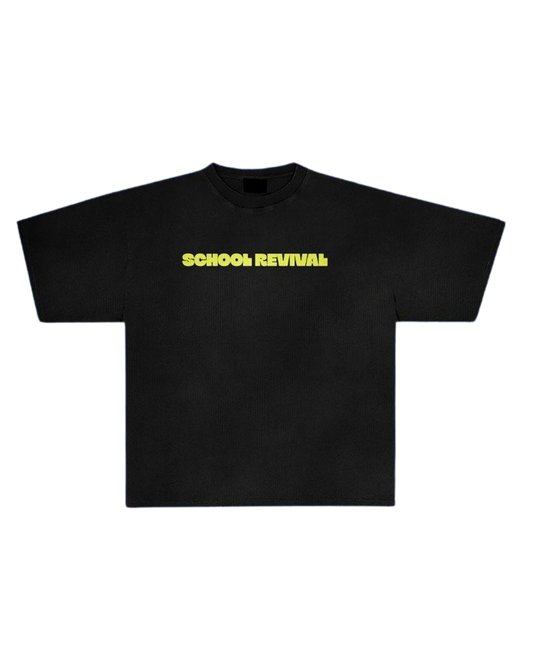 SCHOOL REVIVAL TEE - (BLACK)